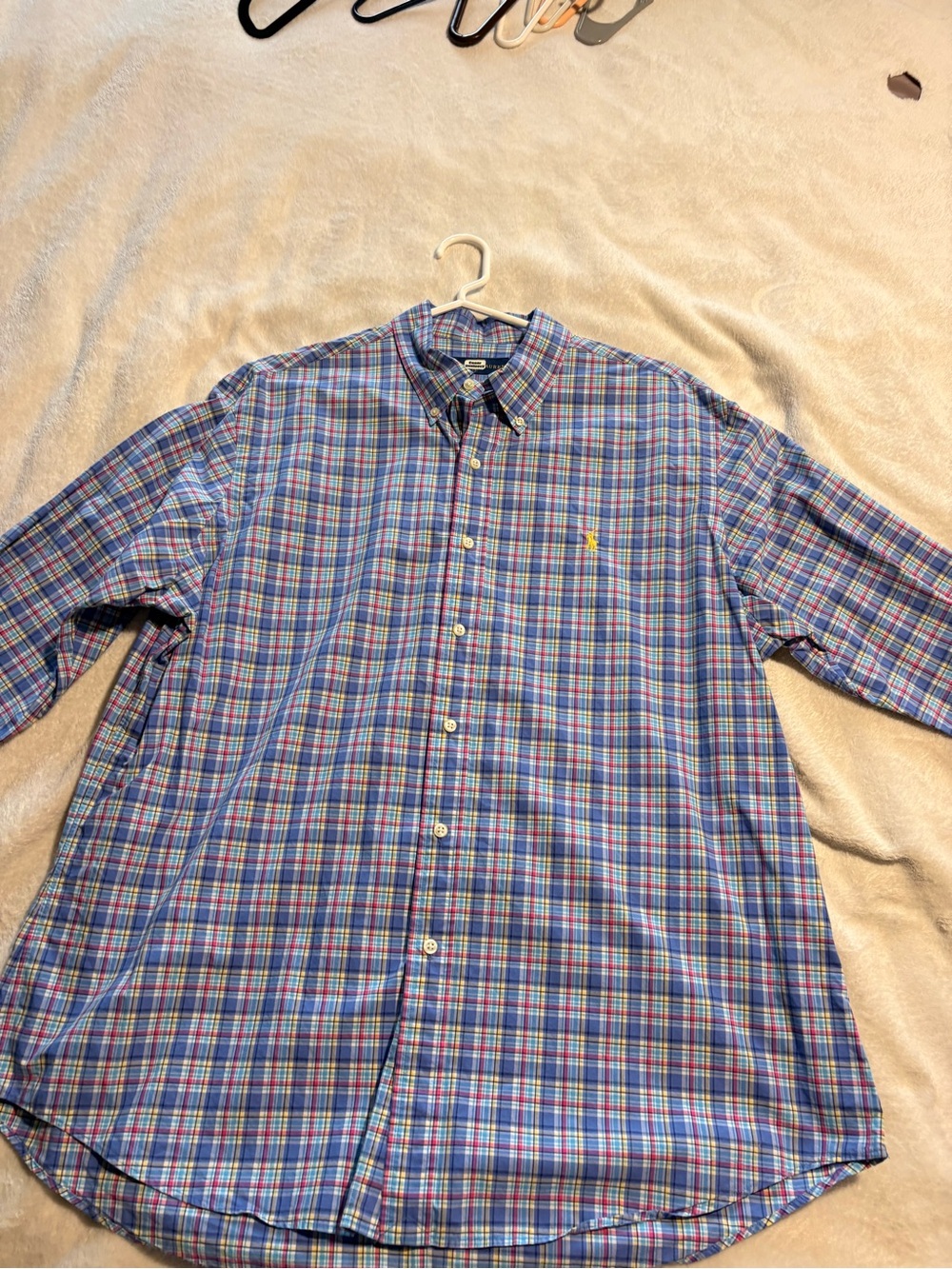 Ralph Lauren Blue Multi-Plaid Button-Down Shirt
